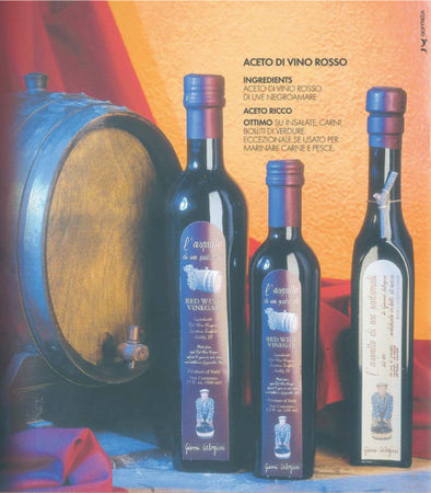 Aceto di Vino Rosso  Aspretto Uve Padronali 250 ml. con Spago